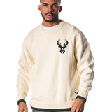 The Wild Collective Icon Logo Milwaukee Bucks Knitted Crewneck Sweater
