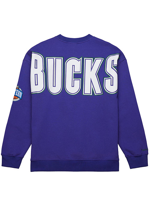 Mitchell & Ness HWC '68 Block There Milwaukee Bucks Crewneck Sweatshirt-back