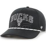 '47 Brand Anthracite Milwaukee Bucks Hitch Snapback Hat-angled left