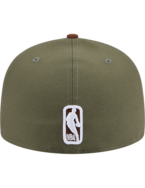 New Era 59Fifty Two Toned Color Pack Olive Milwaukee Bucks Fitted Hat-back