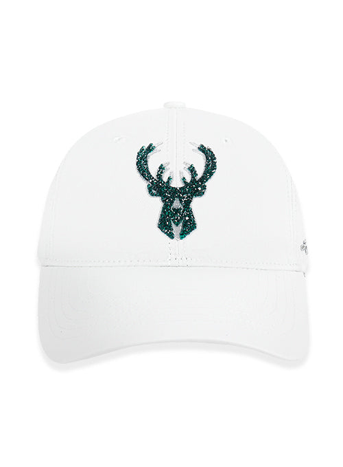 Women's Pro Standard Crystalline Pro Arc Milwaukee Bucks Adjustable Hat-front