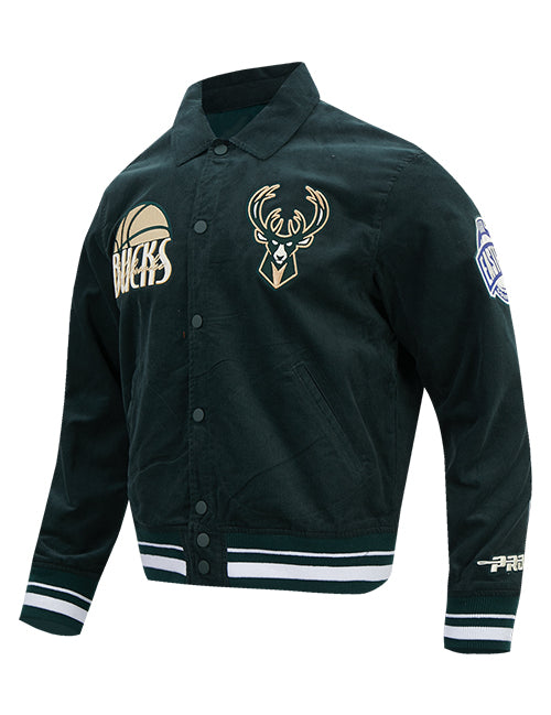 Pro Standard Original Players Milwaukee Bucks Corduroy Jacket-angled front