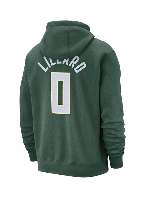 Nike 2022 Icon Damian Lillard Milwaukee Bucks Hooded Sweatshirt-back