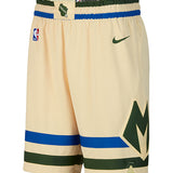 Nike 2025-26 City Edition Milwaukee Bucks Basketball Shorts--front