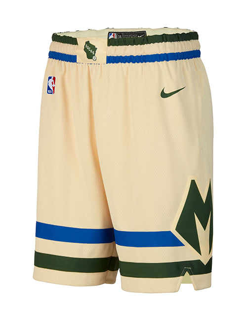Nike 2025-26 City Edition Milwaukee Bucks Basketball Shorts--front