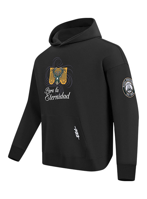 Pro Standard Para La Eternidad Milwaukee Bucks Hooded Sweatshirt-angled front