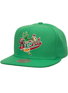 Mitchell & Ness HWC '68 Milwaukee Bucks Exposed Snapback Hat-front