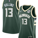 Nike 2022 Icon Edition Ryan Rollins Milwaukee Bucks Swingman Jersey-collage