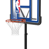 Lifetime NBA Logo 44" Basketball Hoop- close up, angled left