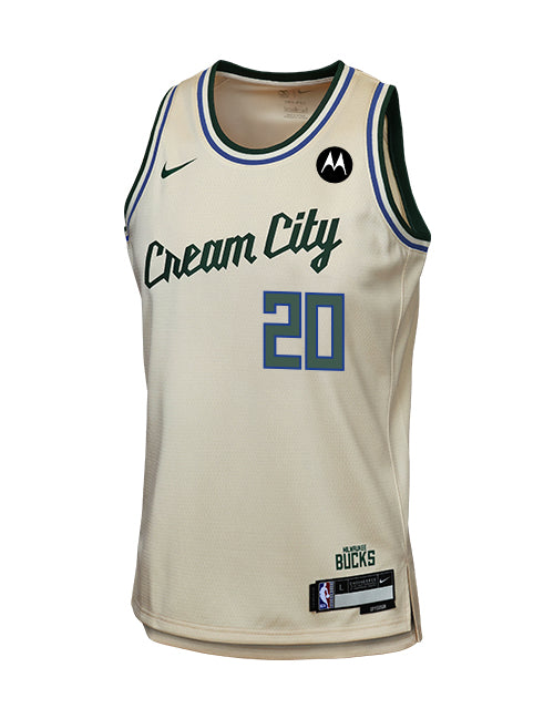 Youth Nike 2025-26 City Edition AJ Green Milwaukee Bucks Swingman Jersey-FRONT