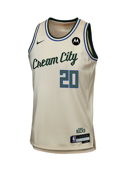 Youth Nike 2025-26 City Edition AJ Green Milwaukee Bucks Swingman Jersey-FRONT