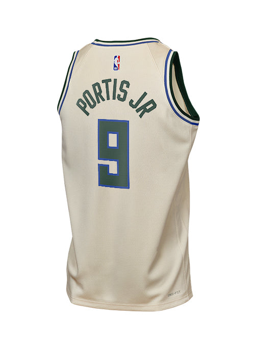 Youth Nike 2025-26 City Edition Bobby Portis Jr Milwaukee Bucks Swingman Jersey-front