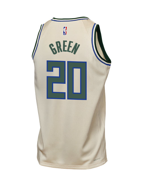 Youth Nike 2025-26 City Edition AJ Green Milwaukee Bucks Swingman Jersey-BACK