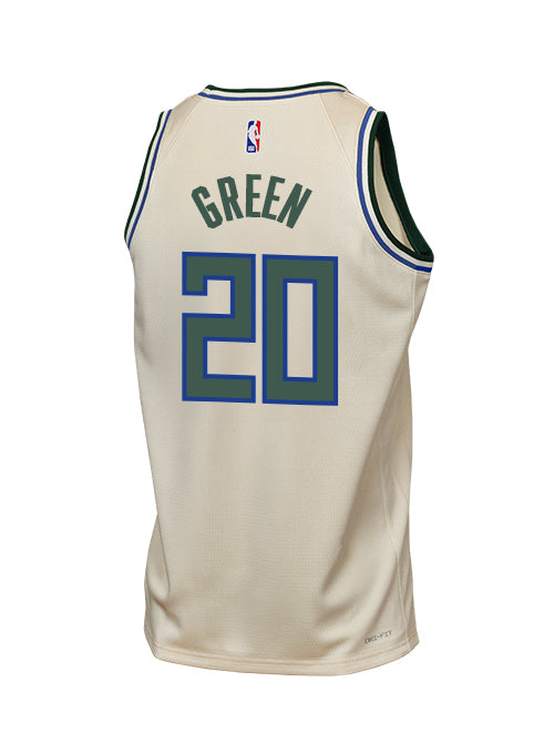 Youth Nike 2025-26 City Edition AJ Green Milwaukee Bucks Swingman Jersey-BACK