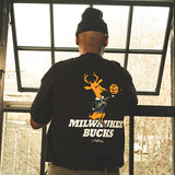 Bucks In Six x Trophy Hunting Milwaukee Bucks T-Shirt-male model