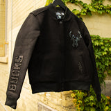 Women's Pro Standard Vanguard Washed Milwaukee Bucks Varsity Jacket-front