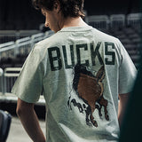 The Wild Collective Tear Through Milwaukee Bucks T-Shirt - model(back)