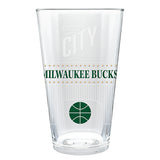 Great American Products Stadium Texturized Milwaukee Bucks 16oz Pint Glass