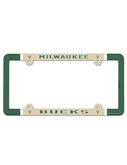 Wincraft Wordmark Milwaukee Bucks Plastic License Plate Frame