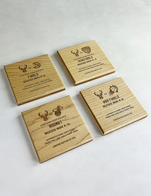 Artsman Championship Court Milwaukee Bucks Edition 1 Coaster 4-Pack-back side