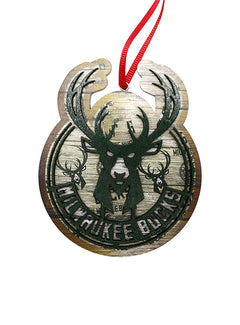 FOCO Raised Logo Mural Milwaukee Bucks Ornament