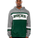 New Era Leisure Throw Milwaukee Bucks Hooded Sweatshirt