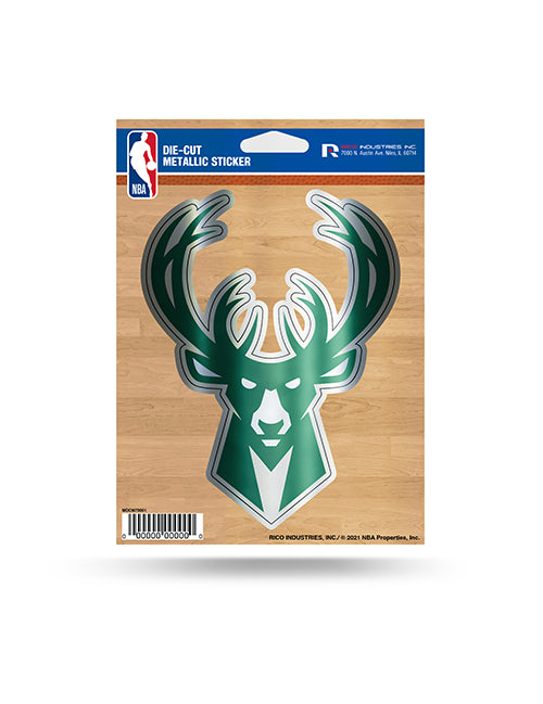 Rico Metallic Icon Logo Milwaukee Bucks Decal