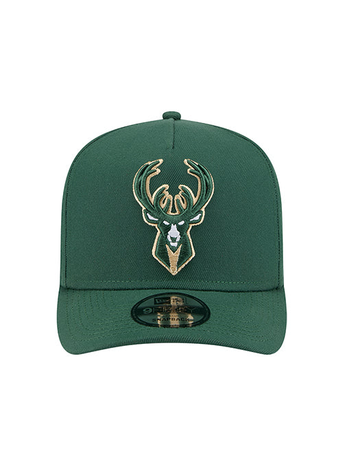 Youth New Era 9Seventy Conference Patch Milwaukee Bucks Snapback Hat-front