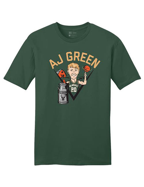 Item of the Game Dairyland AJ Green Milwaukee Bucks T-Shirt