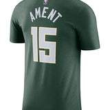 Nike 2022 Icon Edition Nate Ament Milwaukee Bucks T-Shirt-BACK