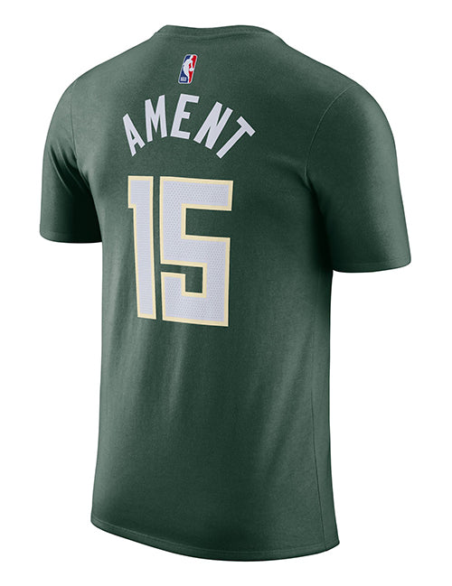 Nike 2022 Icon Edition Nate Ament Milwaukee Bucks T-Shirt-BACK