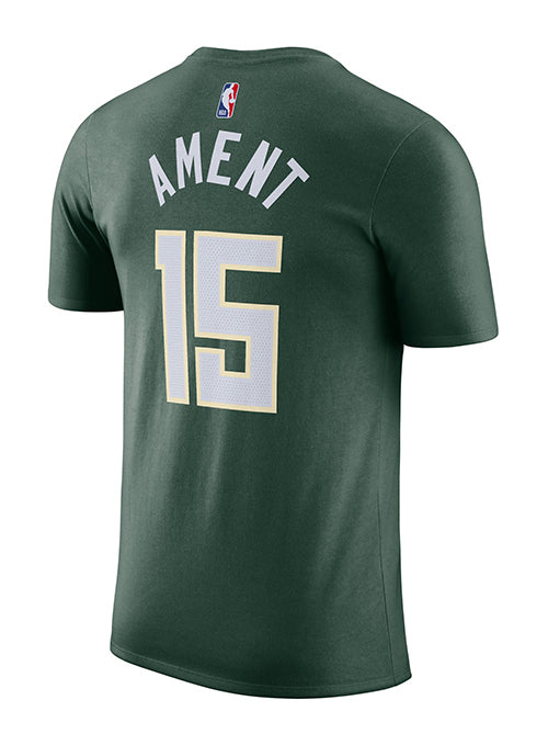 Nike 2022 Icon Edition Nate Ament Milwaukee Bucks T-Shirt-BACK
