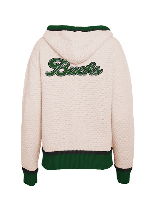 Women's Wear By Erin Andrews Milwaukee Bucks Back Script Hooded Sweater-back