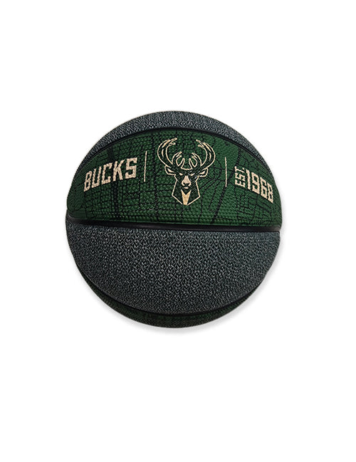 Fear The Deer City Map Milwaukee Bucks Mini Basketball- side 1