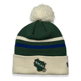 New Era 2025-26 City Edition State Milwaukee Bucks Pom Cuff Knit Hat