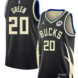 Jordan 2022 Statement Edition AJ Green Milwaukee Bucks Swingman Jersey-collage