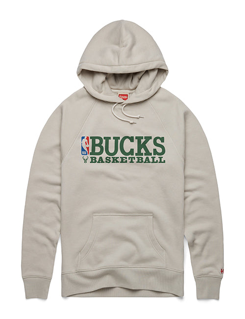 Homage Logoman Milwaukee Bucks Basketball Hooded Sweatshirt