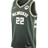 Youth Nike 2022 Icon Edition Khris Middleton Milwaukee Bucks Swingman Jersey-FRONT
