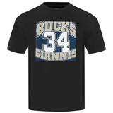 Pro Standard Made To Play Giannis Antetokounmpo Milwaukee Bucks T-Shirt-front