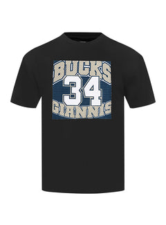 Pro Standard Made To Play Giannis Antetokounmpo Milwaukee Bucks T-Shirt-front
