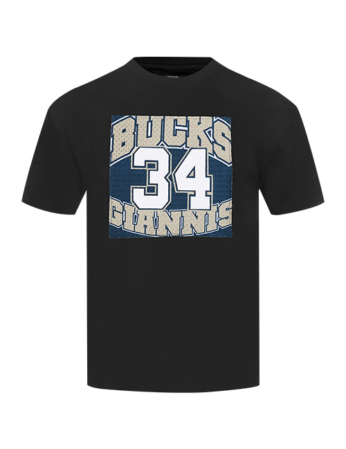 Pro Standard Made To Play Giannis Antetokounmpo Milwaukee Bucks T-Shirt-front