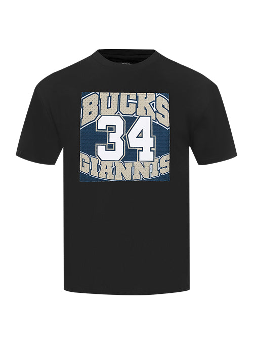 Pro Standard Made To Play Giannis Antetokounmpo Milwaukee Bucks T-Shirt-front