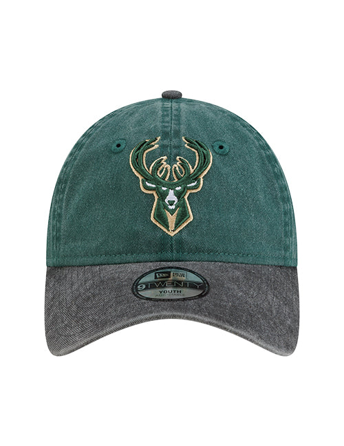 Youth New Era 9Twenty Select Milwaukee Bucks Adjustable Hat-front