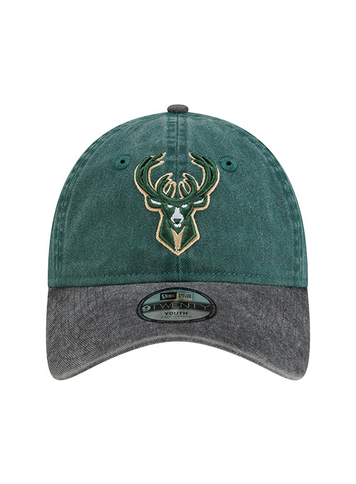 Youth New Era 9Twenty Select Milwaukee Bucks Adjustable Hat-front