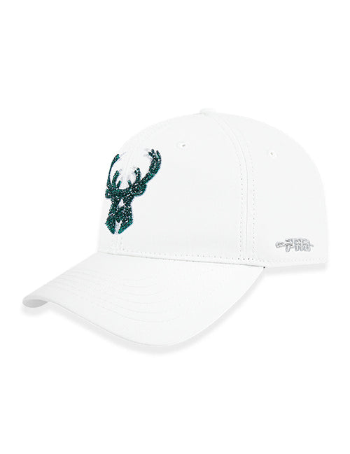 Women's Pro Standard Crystalline Pro Arc Milwaukee Bucks Adjustable Hat-left
