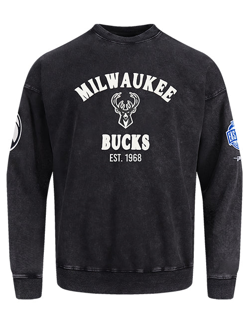 Pro Standard First Time Milwaukee Bucks Crewneck Sweatshirt-front