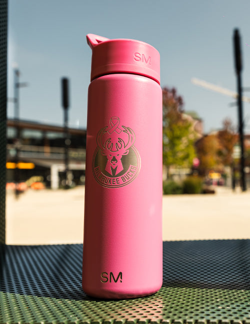 Simple Modern Breast Cancer Awareness Milwaukee Bucks 22 oz. Summit Water Bottle-outside
