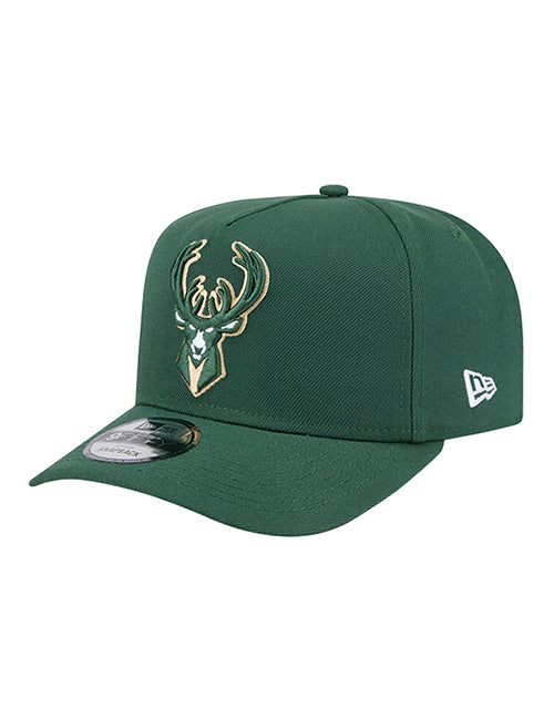 Youth New Era 9Seventy Conference Patch Milwaukee Bucks Snapback Hat-left