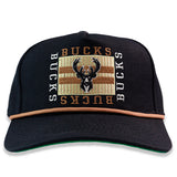 Pro Standard Stacked Stripe Milwaukee Bucks Adjustable Hat-front