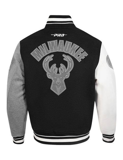 Pro Standard Reverse Terry Milwaukee Bucks Varsity Wool Jacket-back